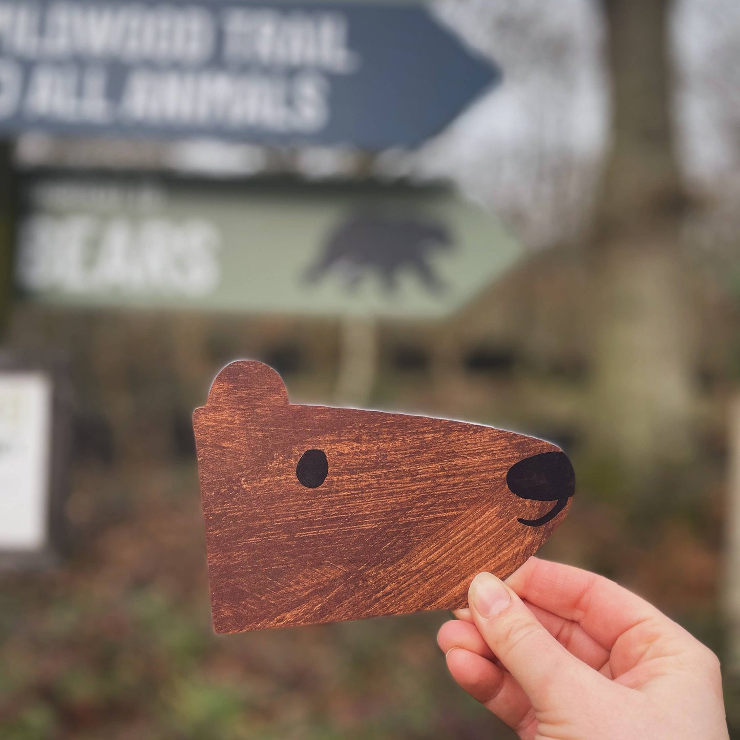 Mortlake Papers Brown Bear Shaped Greeting Card [Made in the UK]