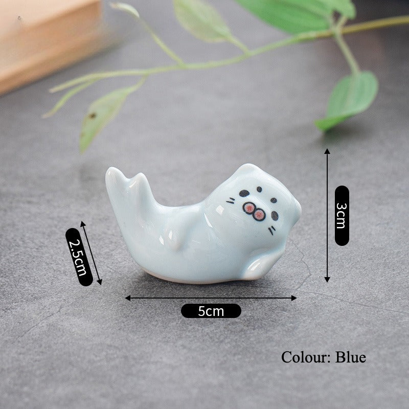 Gohobi Seal & Sea Lion Series Ceramic Chopstick Rest