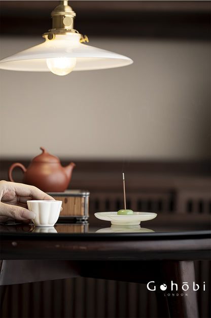 Gohobi Spring Shadow Glazed Incense Holder – Ceramic Ash Catching Incense Tray