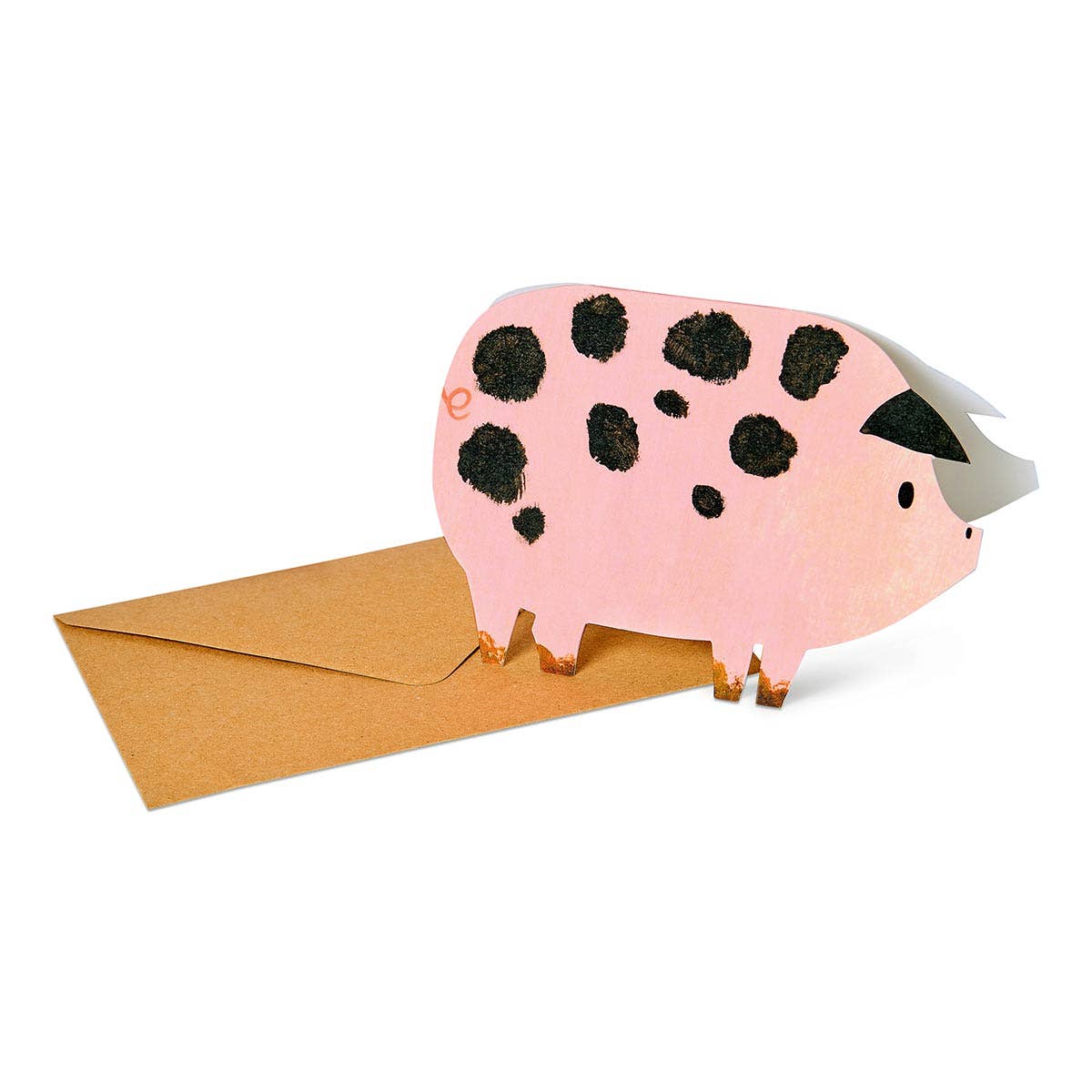 Mortlake Papers Spotty Pig Birthday Card | Foodie Gift | Farm Animal Card | Greeting Card [Made in the UK]