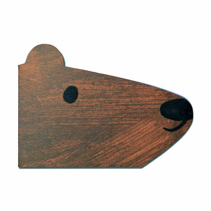 Mortlake Papers Brown Bear Shaped Greeting Card [Made in the UK]