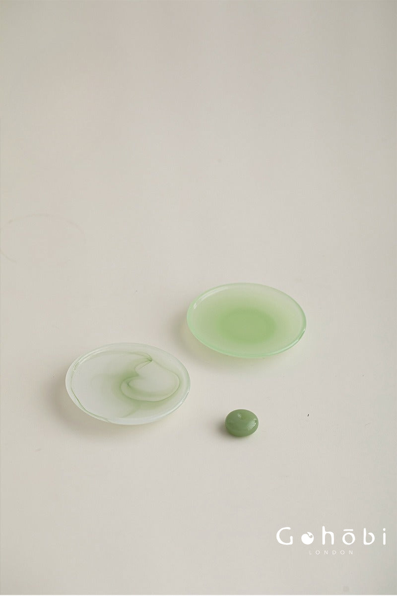 Gohobi Spring Shadow Glazed Incense Holder – Ceramic Ash Catching Incense Tray