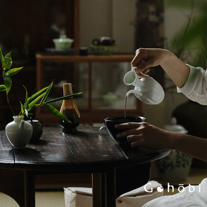 Gohobi Song-Inspired Matcha Travel Tea Set – Jianzhan Bowl with Travel Bag