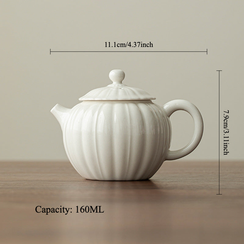 Gohobi Japanese-style Ash Glaze Handmade Ceramic Teapot