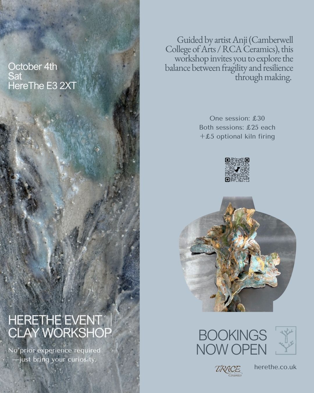 HereThe Clay Workshop | Handbuild a Cup & Paint a Tray (Oct 4, London)