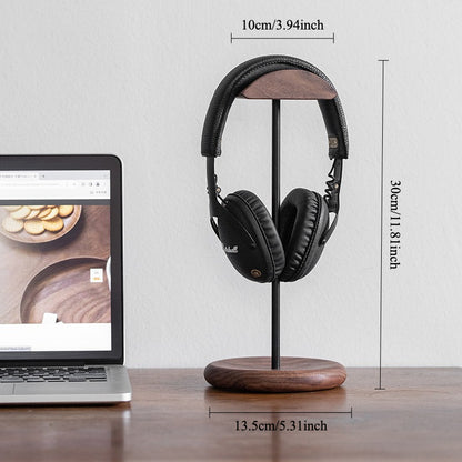 Gohobi Black Walnut Wooden Headphone Stand