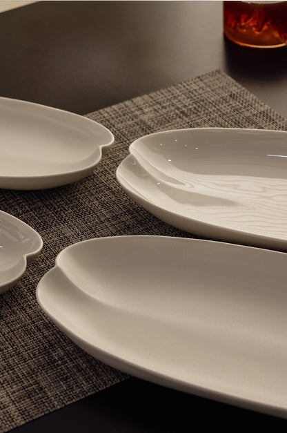 Gohobi Painted Matte Long Kwai Kou Plate