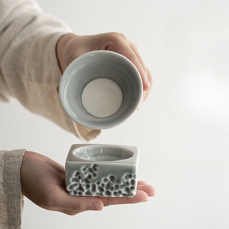 Gohobi Japanese Ice Gray Glaze Lake Stone Filter