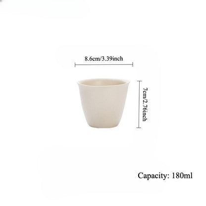 Gohobi Jingdezhen Handmade Matte White Ceramic Teacup