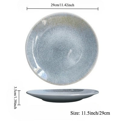 Gohobi Japanese-Style Ceramic Flat Plate