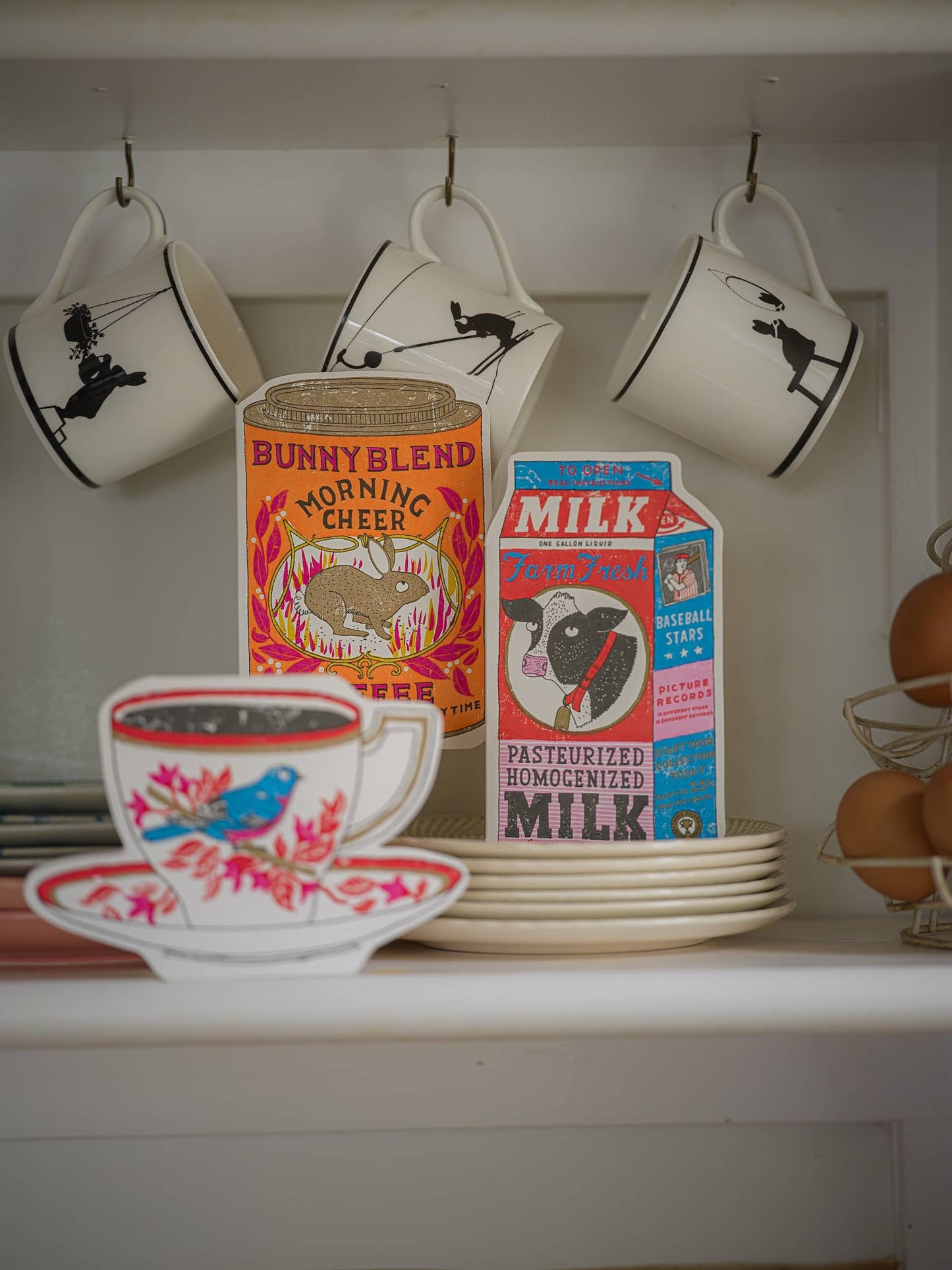 Archivist Gallery Birdy Tea Cup | Letterpress Cards | Cut-out Cards [Made in the UK]