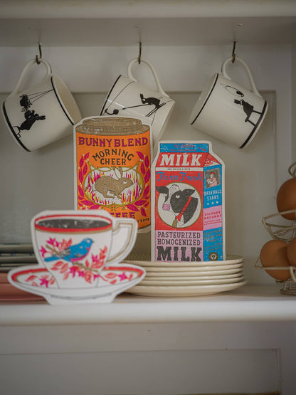 Archivist Gallery Birdy Tea Cup | Letterpress Cards | Cut-out Cards [Made in the UK]