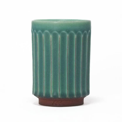 Asemi Co. Tea & Coffee Cups - Tanba - yaki Cup Turquoise [Made in Japan]