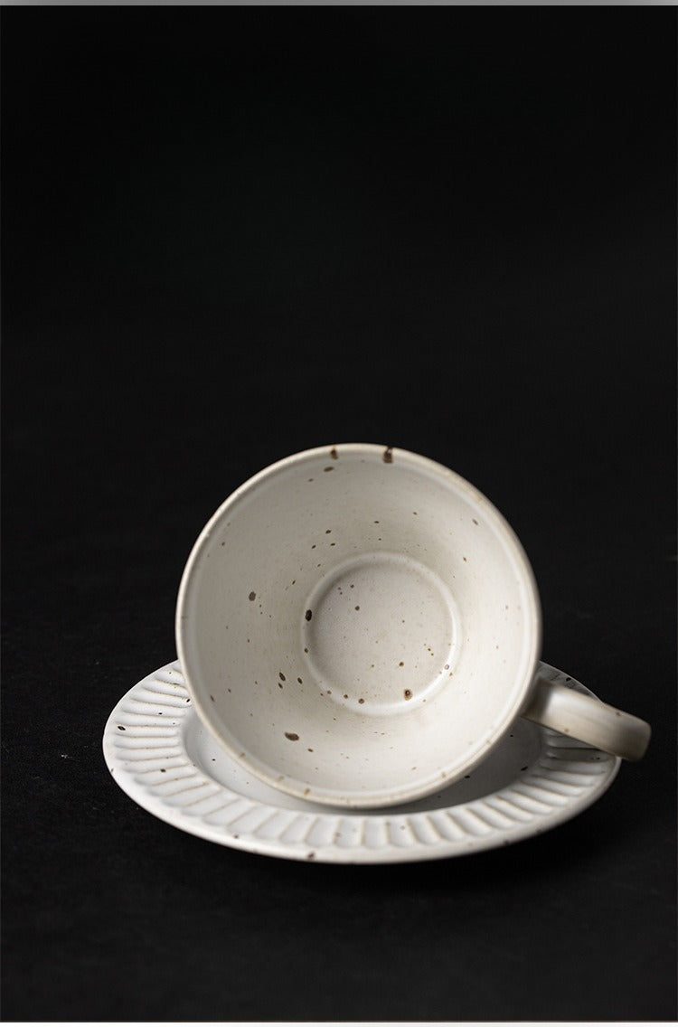 Gohobi Japanese Retro Coffee Cup and Saucer Set