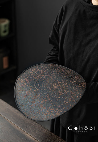 Gohobi Xiangyun Silk Tea Pad – Round Waterproof Tea Pot Placemat for Gongfu Tea Set