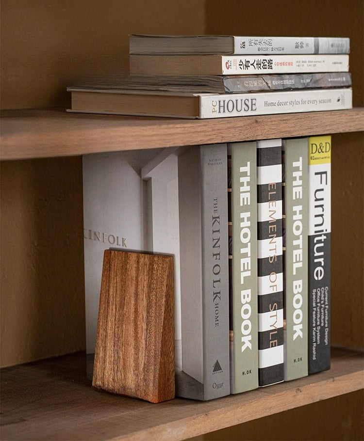 Gohobi Wooden Slanted Bookend