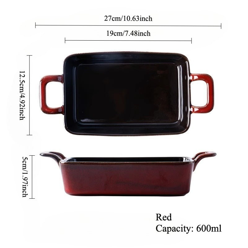 Gohobi Double-Handle Ceramic Baking Dish