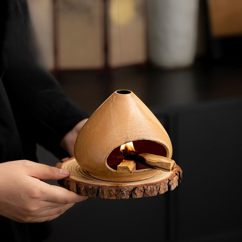 Gohobi Little Bean Ceramic Aromatherapy Fireplace Burner