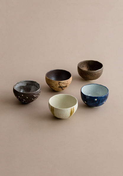 Gohobi Japanese Minoyaki Coarse Pottery Rice Bowl – Wabi Sabi Handmade Soup Bowl | Made in Japan