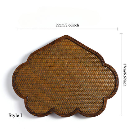 Gohobi Bamboo Mat Surface Tea Tray