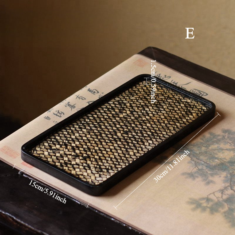 Gohobi Polished Bamboo Tea Tray – Bamboo Woven Gongfu Tea Tray