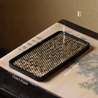 Gohobi Polished Bamboo Tea Tray – Bamboo Woven Gongfu Tea Tray