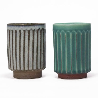 Asemi Co. Tea & Coffee Cups - Tanba - yaki Cup Turquoise [Made in Japan]