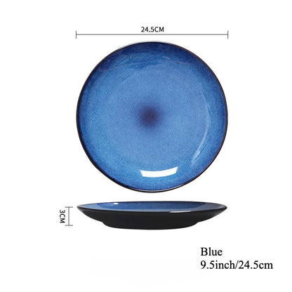 Gohobi Kiln-Change Ceramic Flat Dining Plate