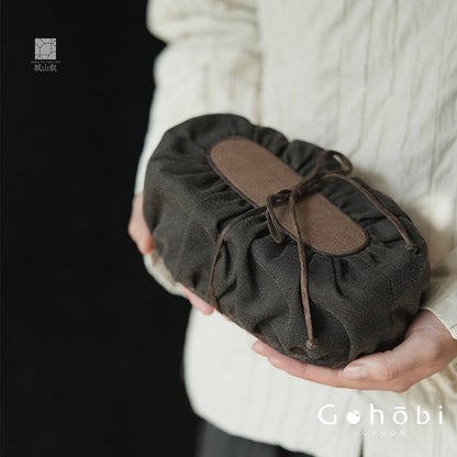 [賦山敘 x Gohobi] Gohobi Xiangyun Silk Tea Bag – Travel Teacup Set Storage Pouch Portable Tea Case