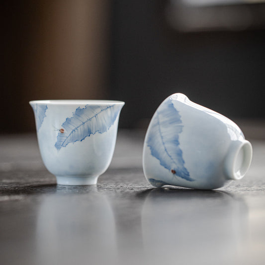Gohobi Hand-Painted Banana Leaf Teacup