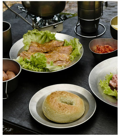 Gohobi Japanese-Style 304 Stainless Steel Deep Pasta Plate