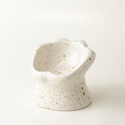 Gohobi Cat Paw Raised Ceramic Pet Bowl