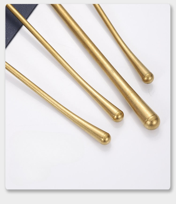 Gohobi A Set of 5 Pieces Gold Stonewashed Cutlery
