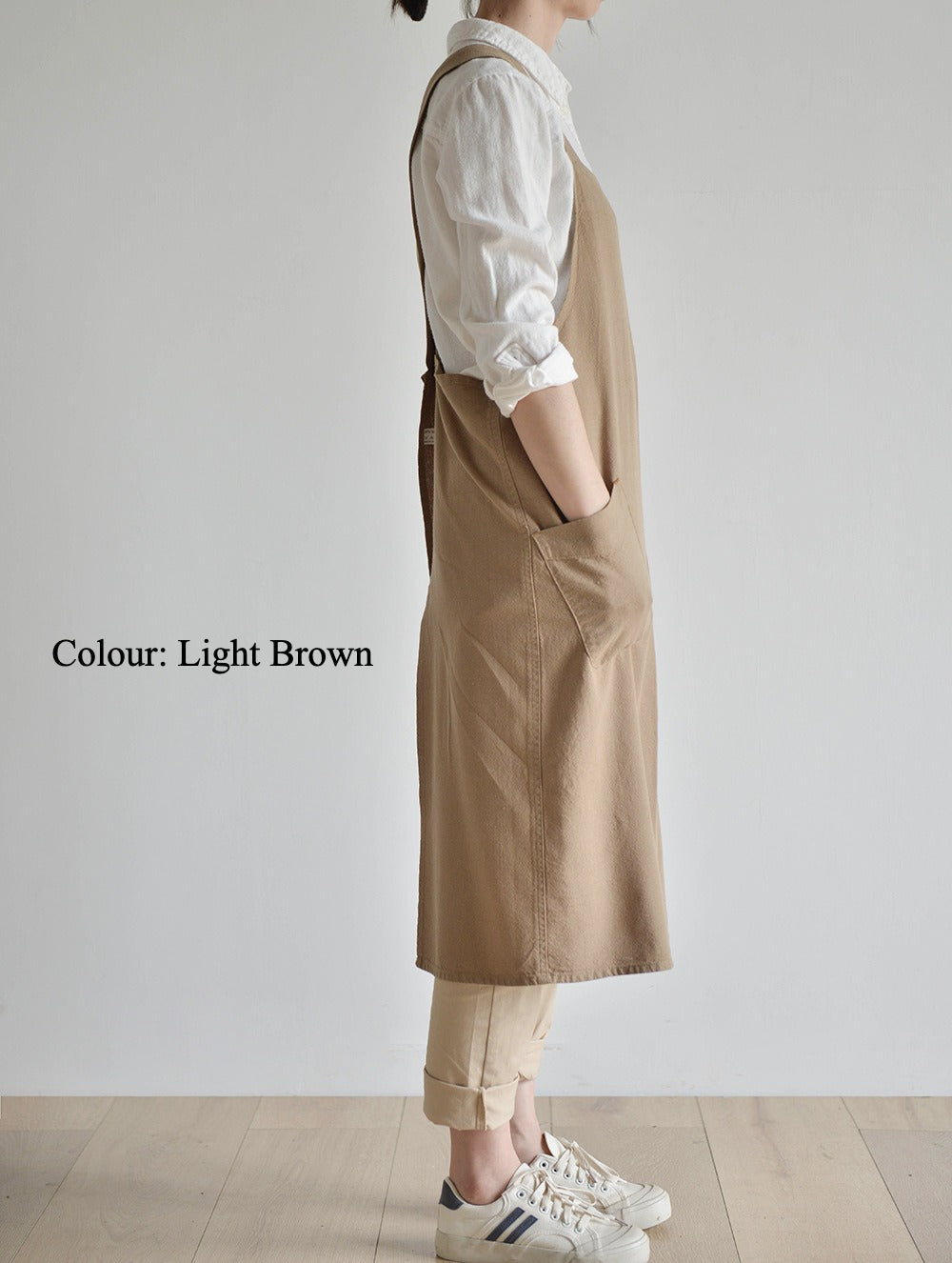 Gohobi Japanese Minimalist Linen Gardening Apron