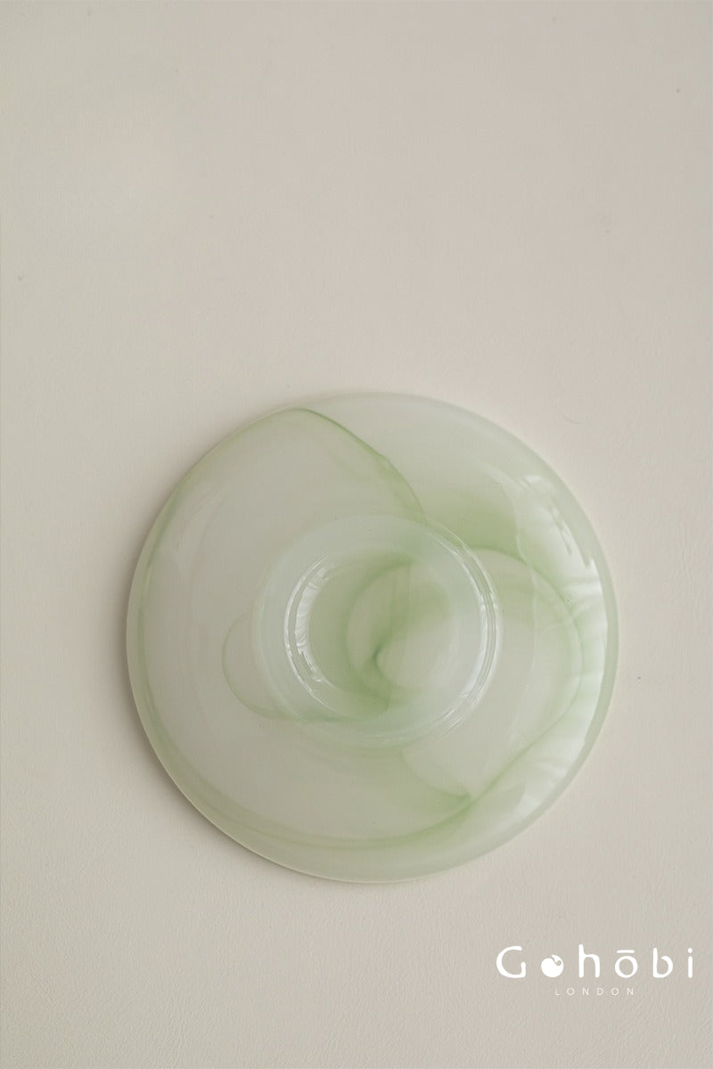 Gohobi Spring Shadow Glazed Incense Holder – Ceramic Ash Catching Incense Tray