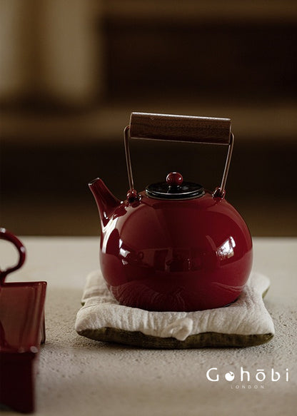 Gohobi Japanese Red Beam Teapot – Alcohol Lamp Style Tea Brewer