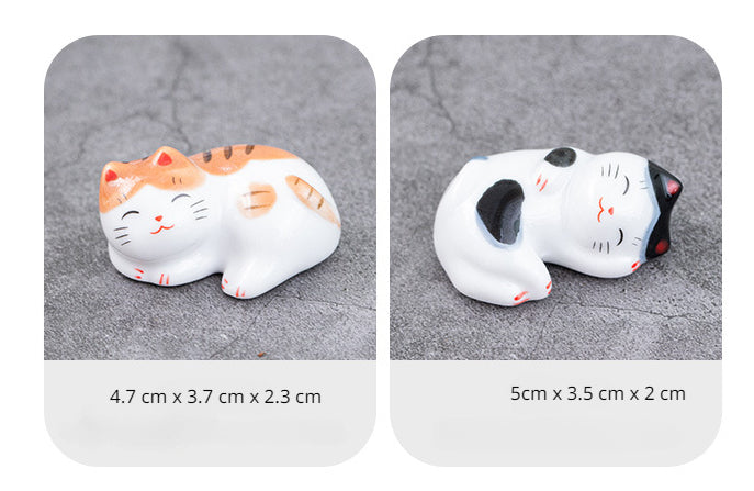 Gohobi Ceramic Lucky Cat Chopstick Rest
