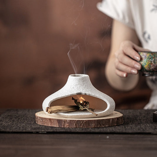 Gohobi Little Chimney Ceramic Aromatherapy Fireplace Burner