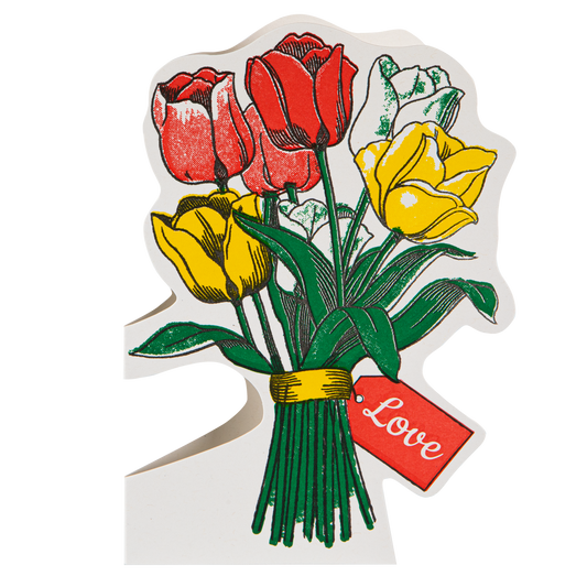 Gohobi x Archivist Gallery Tulips | Letterpress Cards | Cut-out Cards [Made in the UK]