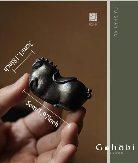 [賦山敘 x Gohobi] Gohobi Metal Tea Pet Ornament – Qilin Horse, Mandarin Duck & Pixiu Tea Table Figurine