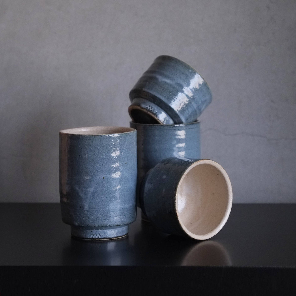Asemi Co. Tea & Coffee Cups - Shigaraki - yaki Blue [Made in Japan]