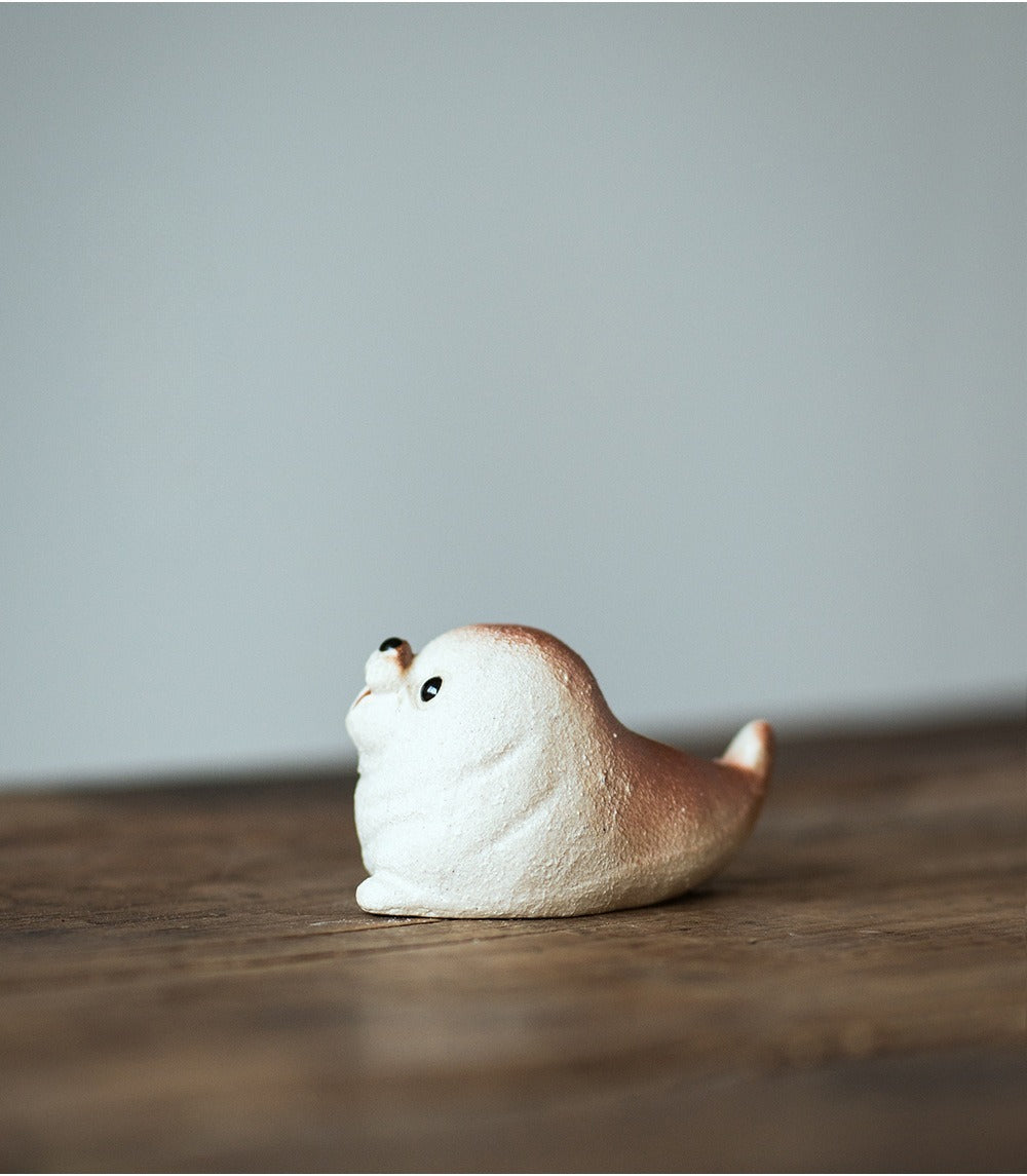 Gohobi Yixing Purple Clay Seal Tea Pet – Handmade Marine Animal Zisha Ornament
