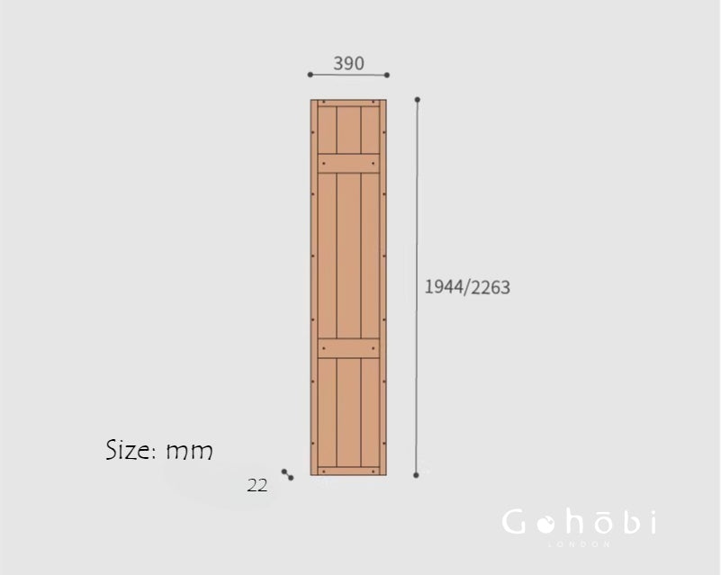 Gohobi Handmade Solid Wood Storage Cabinet – Multi-Layer Wooden Shelving Unit for Living Room or Study | FSC Certified Furniture