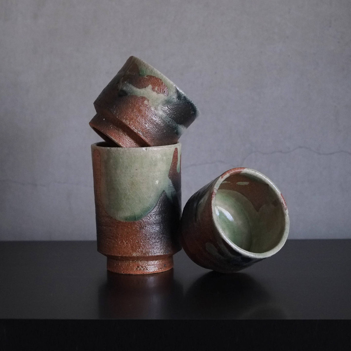 Asemi Co. Tea & Coffee Cups - Shigaraki - yaki Scarlet [Made in Japan]