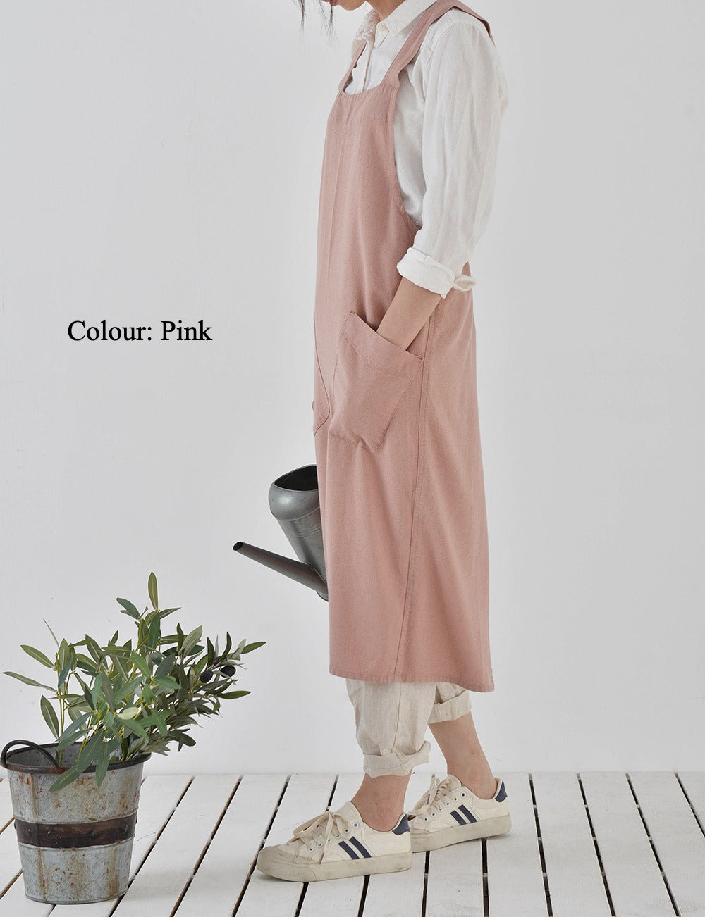 Gohobi Japanese Minimalist Linen Gardening Apron