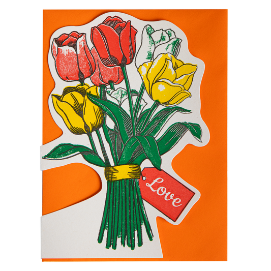 Gohobi x Archivist Gallery Tulips | Letterpress Cards | Cut-out Cards [Made in the UK]