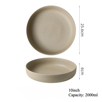 Gohobi Japanese Vintage Ceramic Deep Plate