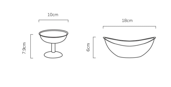 Gohobi French-Style 304 Stainless Steel Tall Dessert Cup
