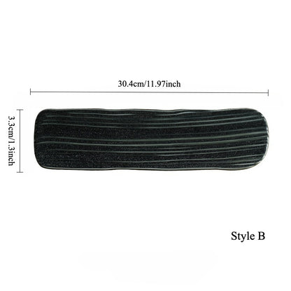 Gohobi Hand-Painted Rectangular Sushi Plate