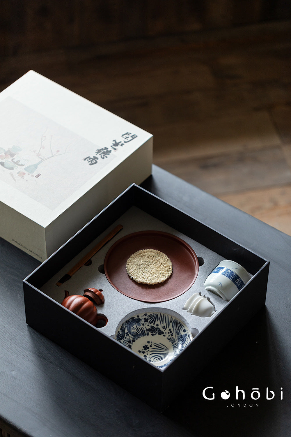 Gohobi Complete Gongfu Tea Set – Chinese Tea Brewing Set with Teapot, Cups & Tea Tray